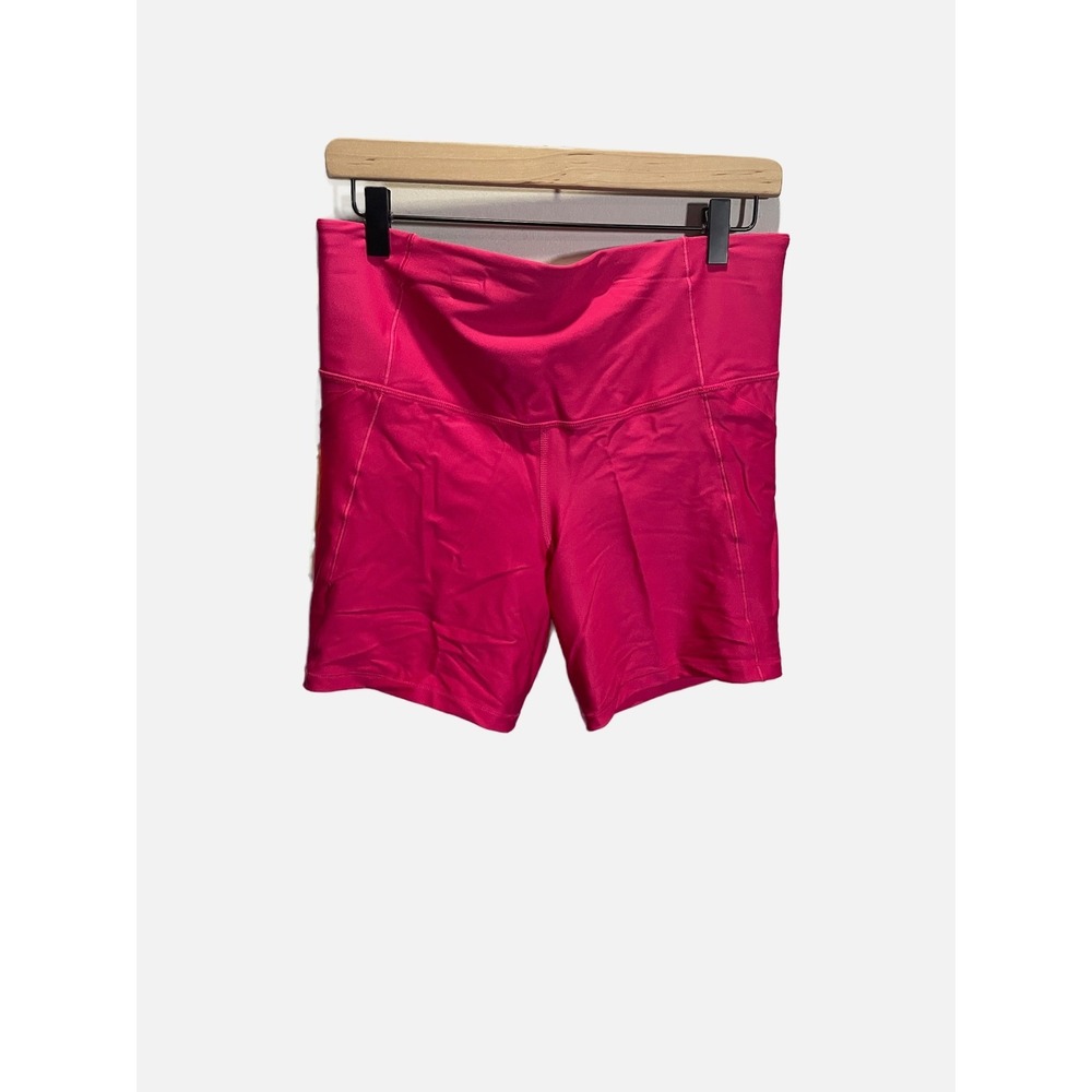 All in Motion Bike Shorts M Pink Effortless Support Pocketed High Rise 6" Gym